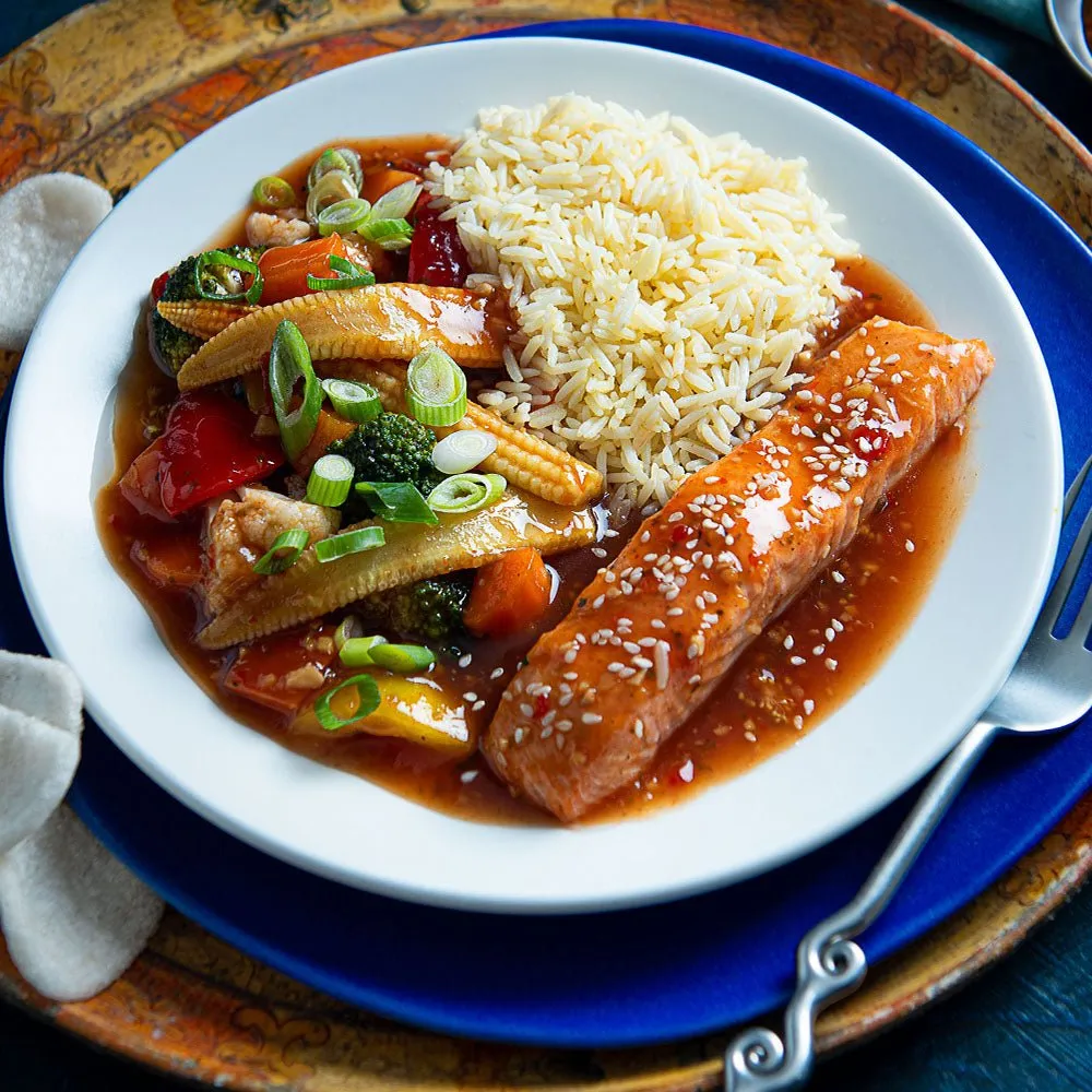 [MCFI002] Salmon with sweet & sour veg